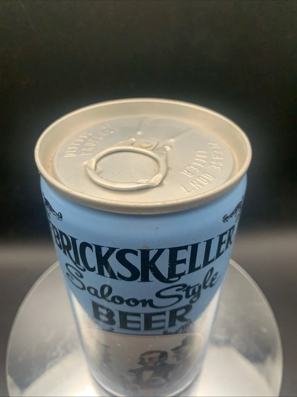 Vintage Beer Can Brickskeller Saloon Style Beer Taking A Smile Pull Tab Empty